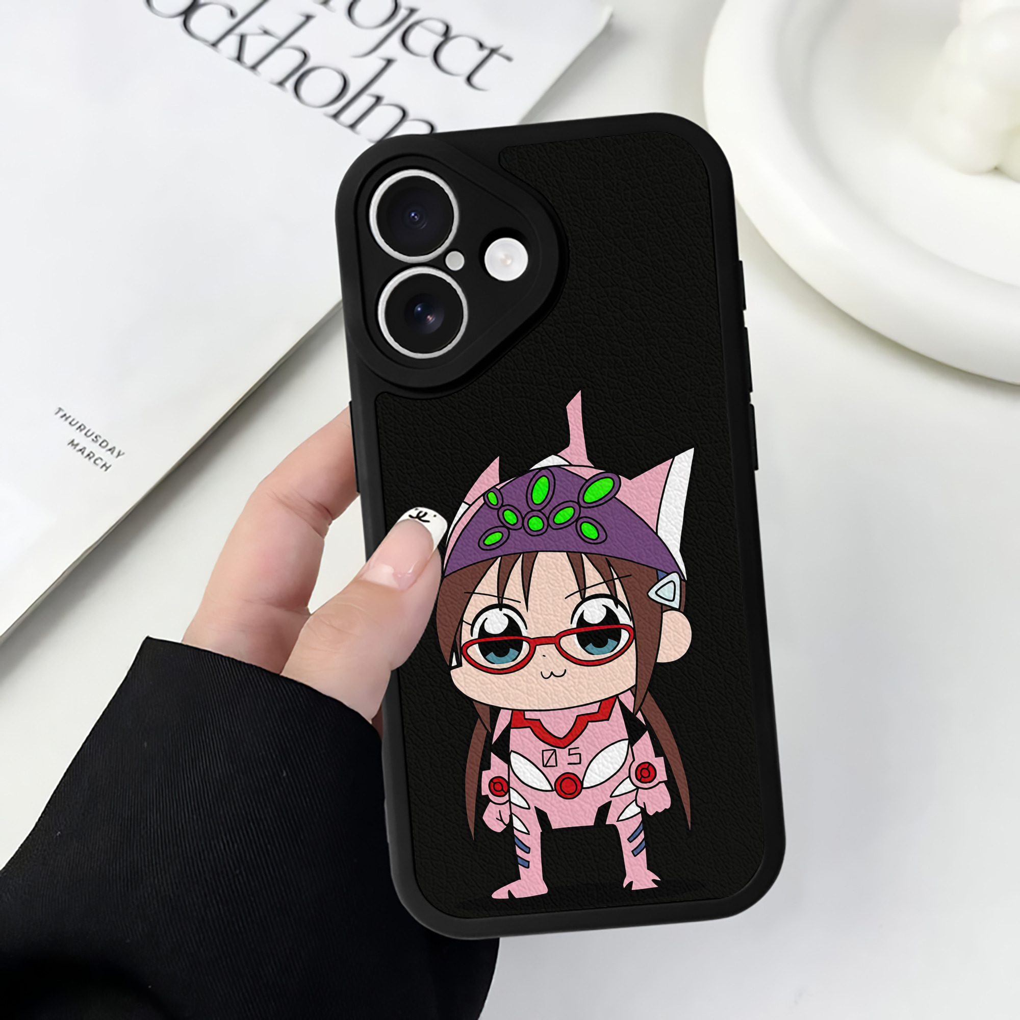 （画像用） EVA 新世紀エヴァンゲリオン 【iPhone 16シリーズ対応】シリコンスマホケース（レザー調） 材質：シリコン